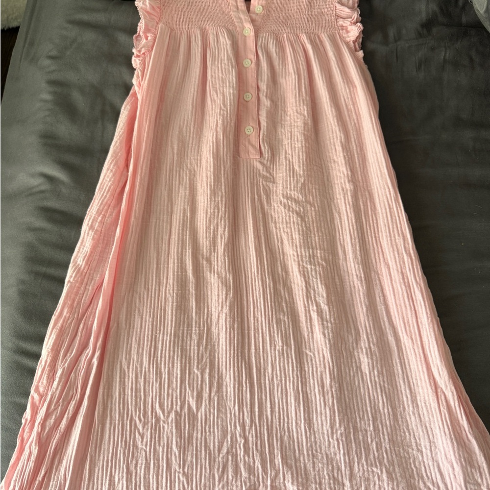 J. Crew Light Pink Ruffled Blouse